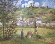 Camille Pissarro Landscape at Chaponval (mk09) oil painting reproduction